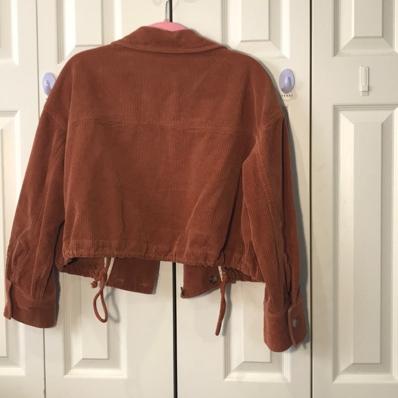 Cropped double button corduroy stylish blazer - Picture 2 of 2